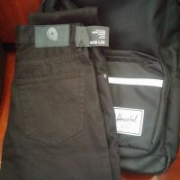 Pants x 1 Bag x 1 Shoe care product x1