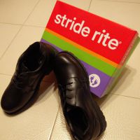 Stride Rite Taft Boys Black Leather Shoe