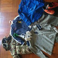 Pantsx1shoesx1pairJacketx2polo shi